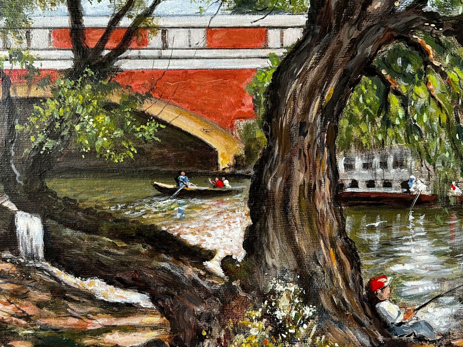 Norman A Olleya Tranquil British Scene In East Molesey Surrey photo for sale