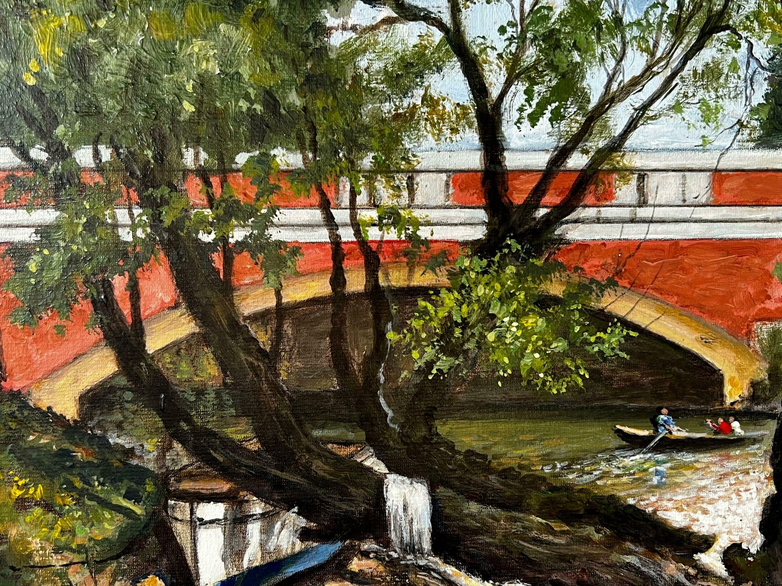 Norman A Olleya Tranquil British Scene In East Molesey Surrey photo vinterior
