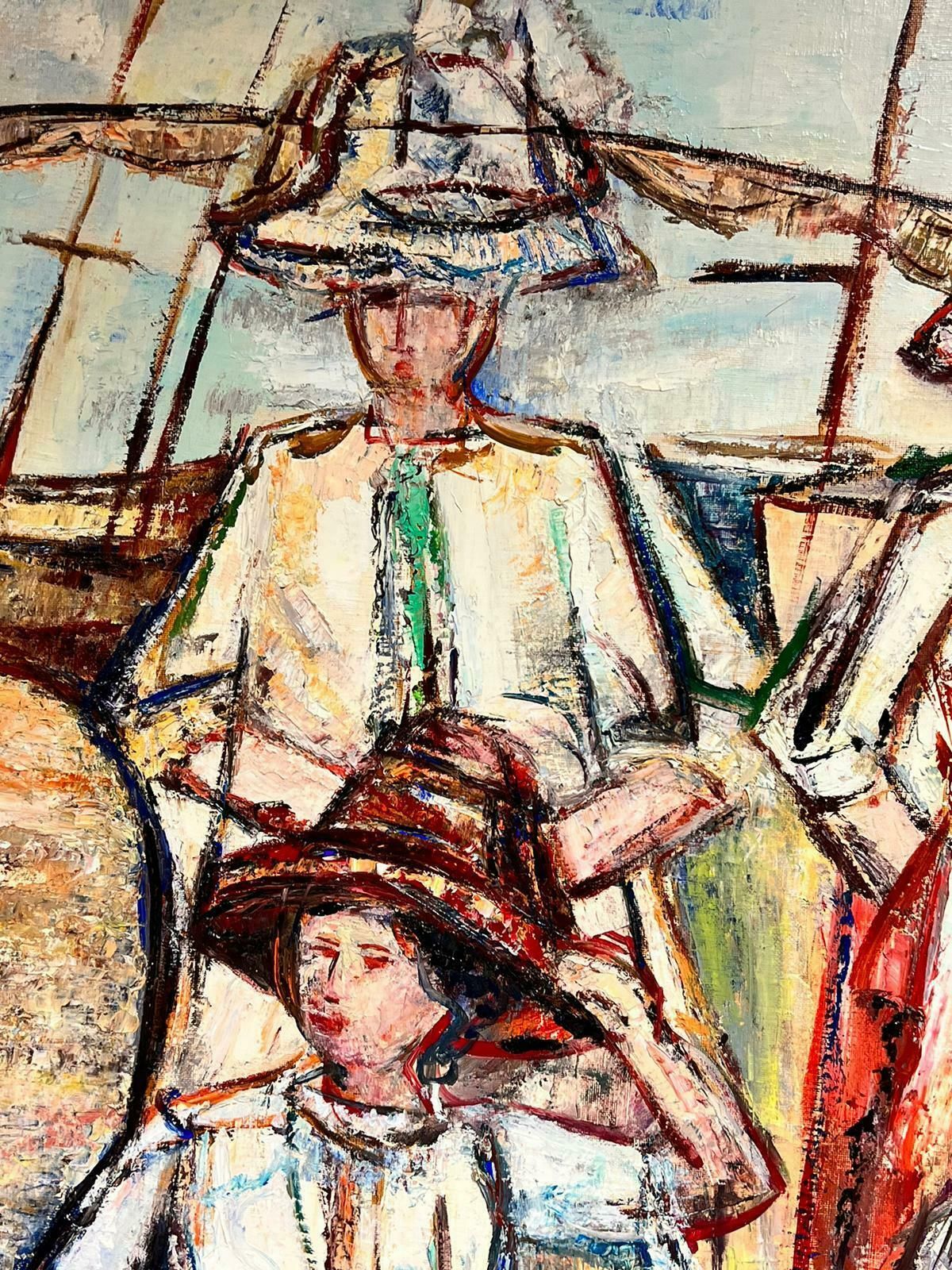 Maria Tort Xirauhuge Spanish/ French Oil Painting Elegant Ladies On The Beach Group Portrait1991 photo buy