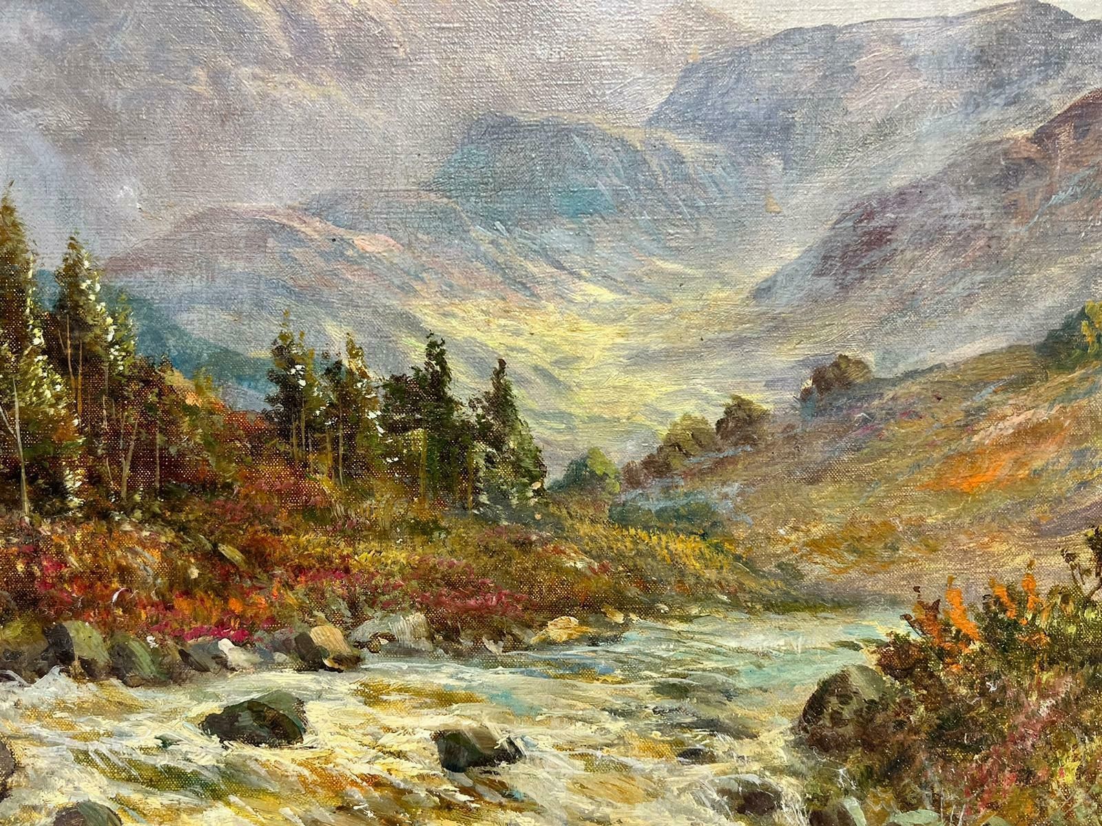 F. E. Jamiesonfine Antique Scottish Highlands Oil Painting Old Watermill River Landscapec. 1920's photo for sale