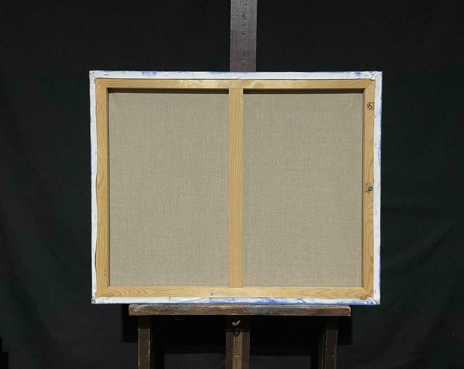 French Schoollarge French Abstract Composition Painting Blue & Green Colors photo 1686.0