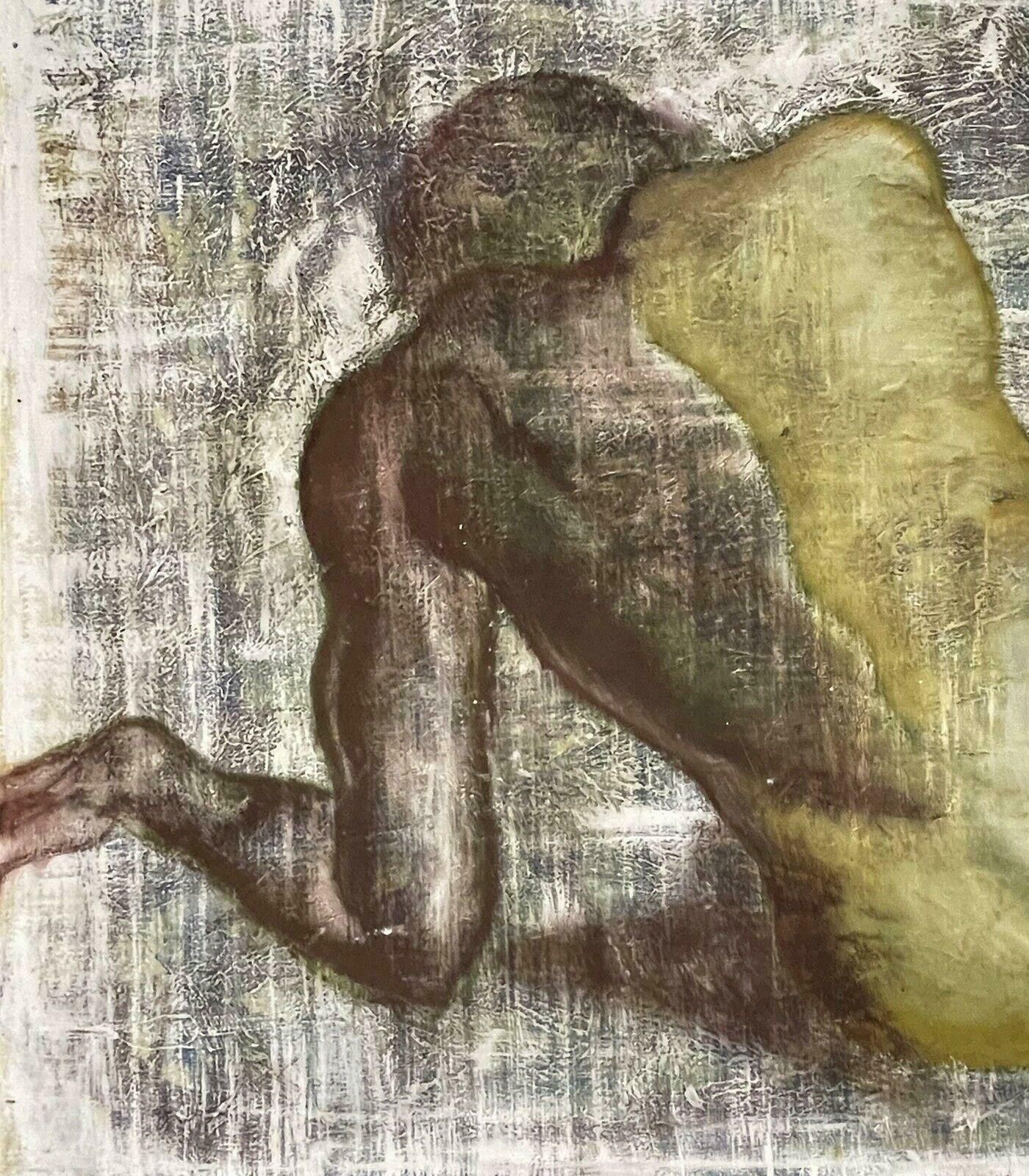 Unknownlarge French Modernist Signed Oil Painting   Nude Figure Seated From Behind20th Century photo Art