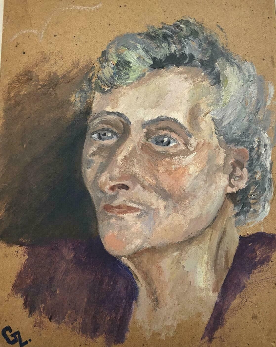 Genevieve Zondervan (1922 2013)genevieve Zondervan (1922 2013) French Oil Painting   Mid Century Portrait Ladyc. 1990's