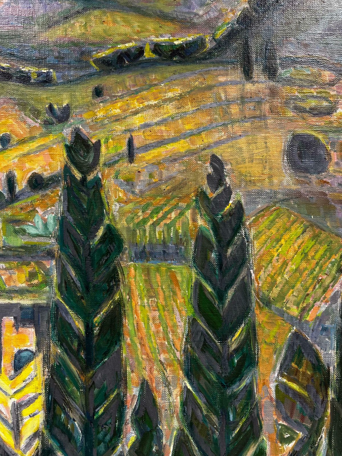 20th Century French School20th Century French Modernist Signed Oil Provence Landscape, Framed photo 1891.0