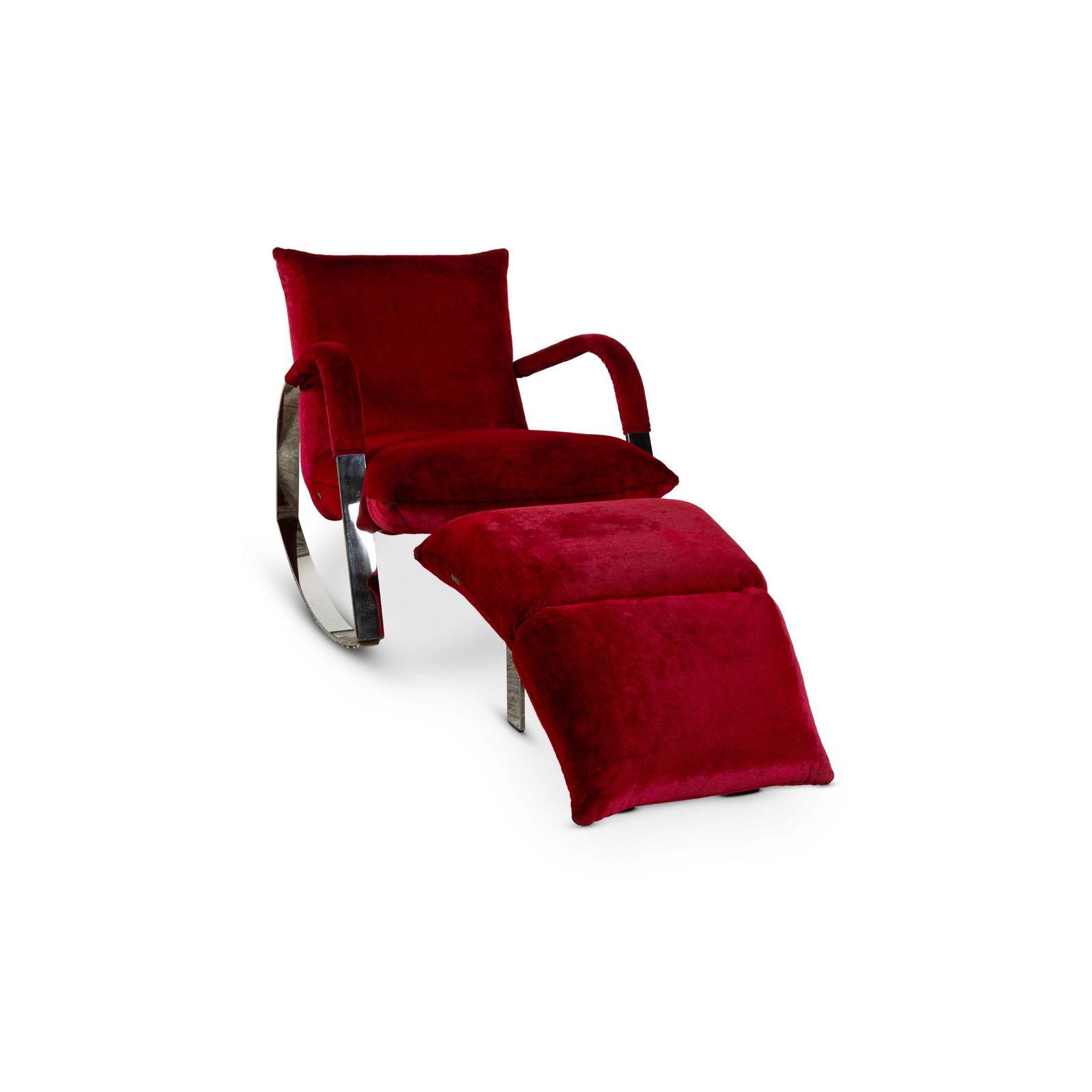 Ensemble de fauteuils Bretz Highland en tissu rouge