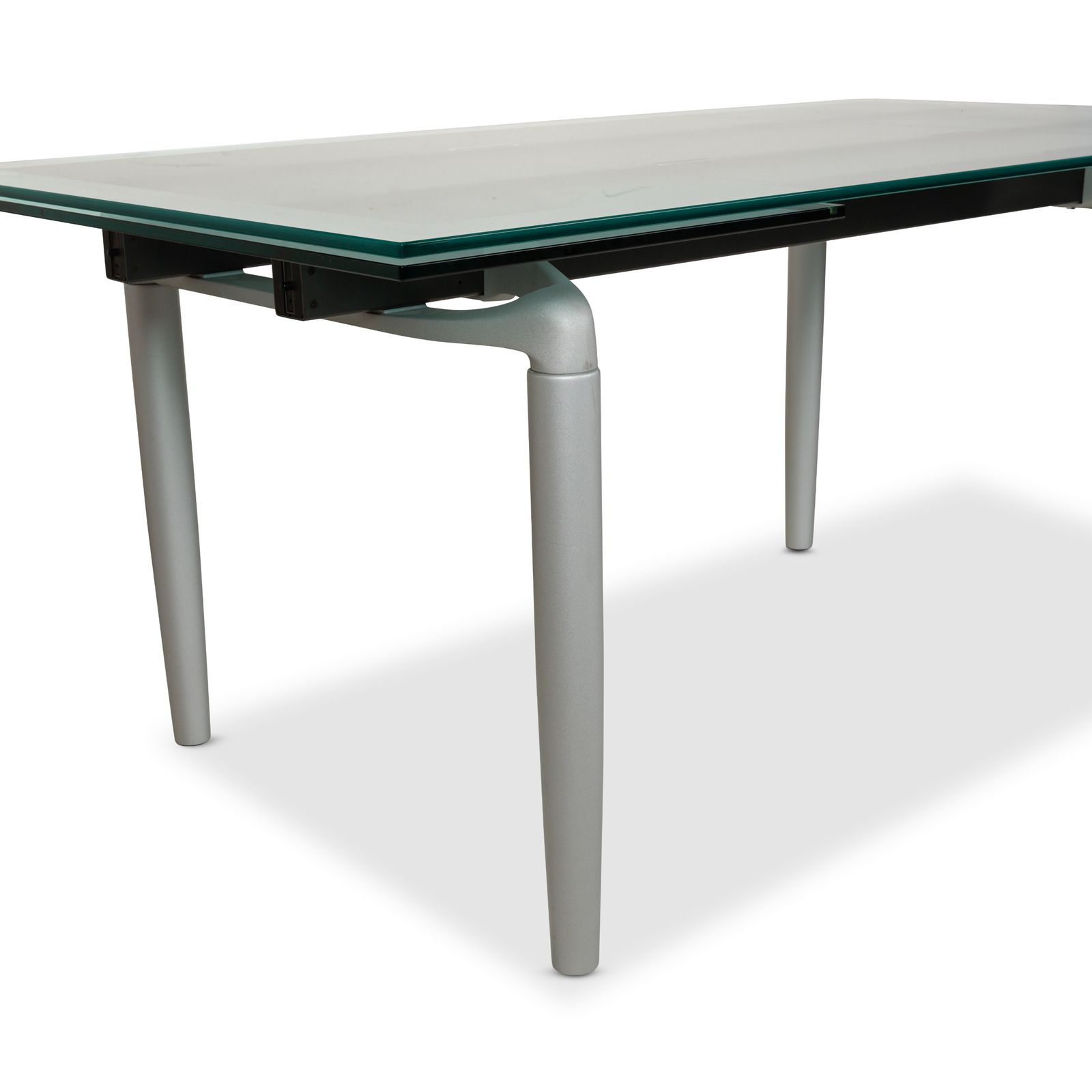 Rolf Benz 8170 Glazen Zilveren Eettafel Uitschuifbaar photo vinterior