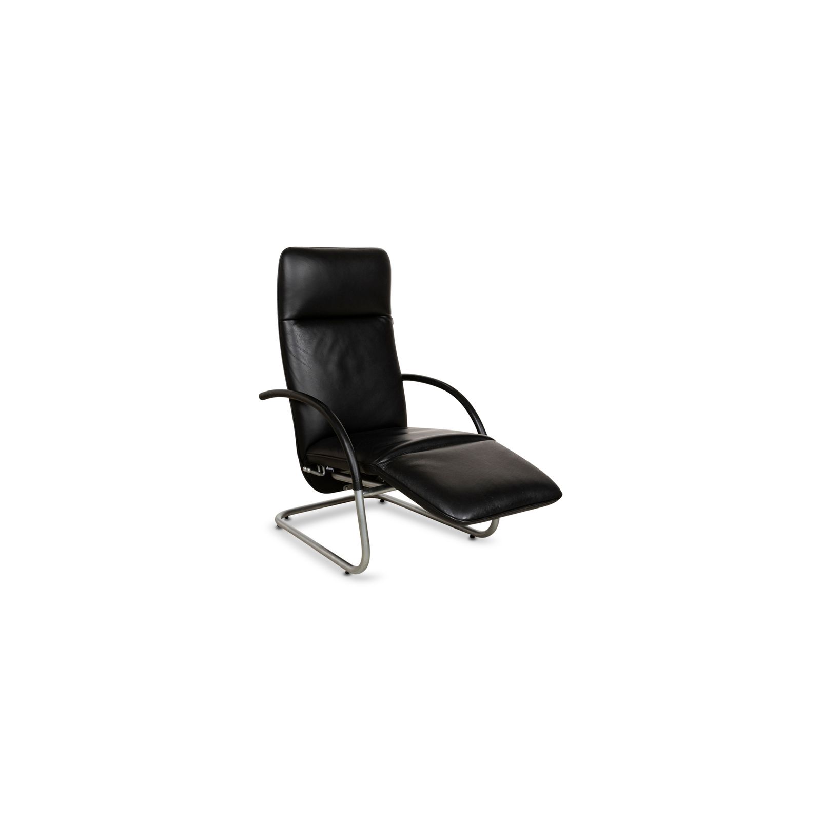 Fauteuil relax Franz Fertig Fino en cuir noir, fonction manuelle photo Mobilier
