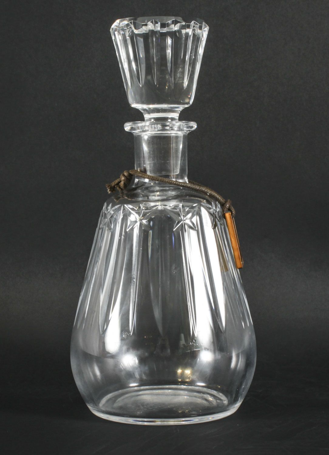 Vintage Thomas Hine Cognac Crystal Decanters By Baccarat Mid 20th C photo vintage