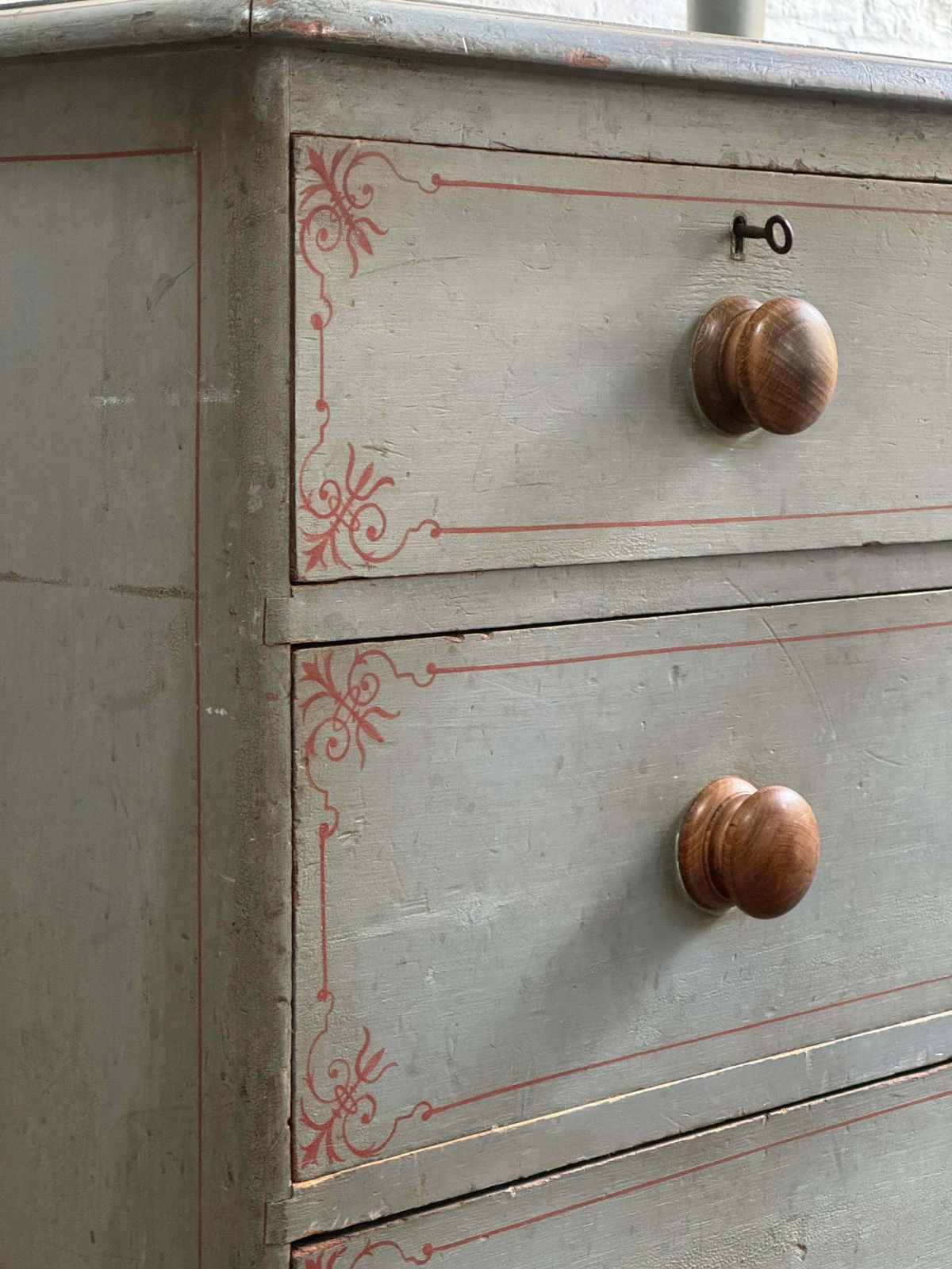 Original Painted Victorian Chest Of Drawers photo Furniture