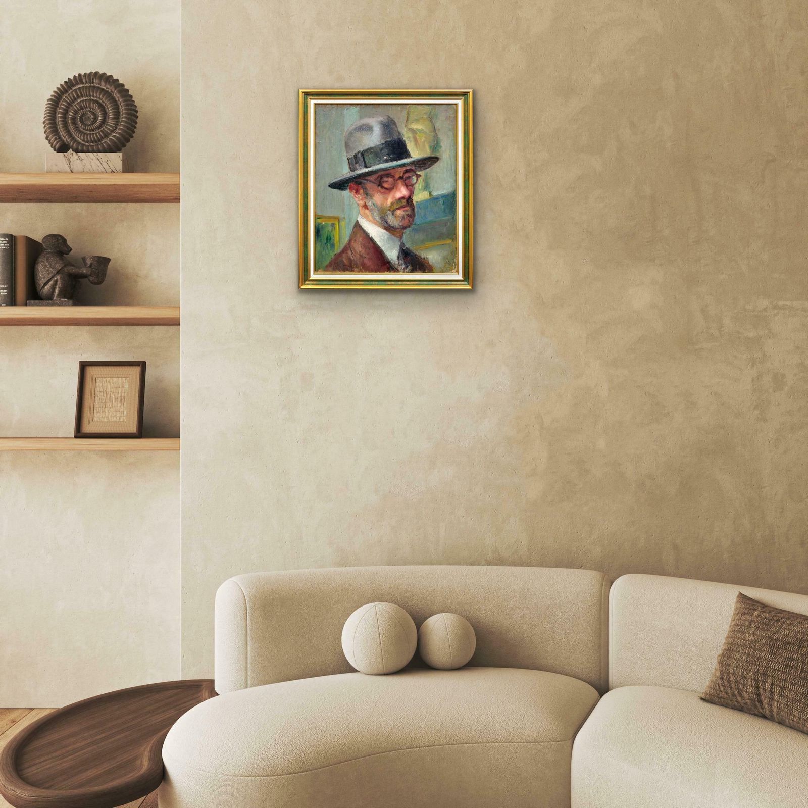 photo buy Edouard Julien 1883 To 1966. French. Self Portrait Of & By The Curator Of The Toulouse Lautrec Museum. Albi, France, 1932. Framed Oil Painting.
