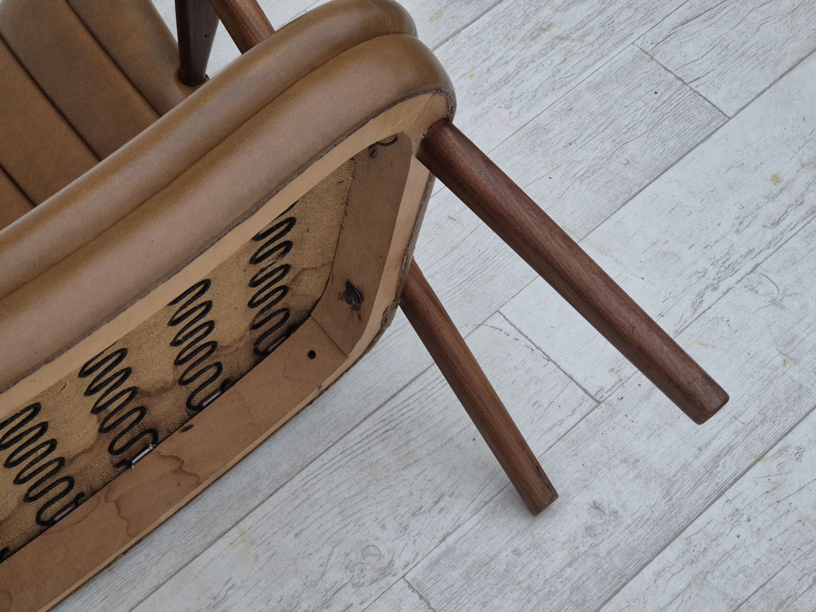 Furniture 1960s, Danish Design By Erhardsen & Andersen, Armchair, Original Condition, Teak Wood. photo