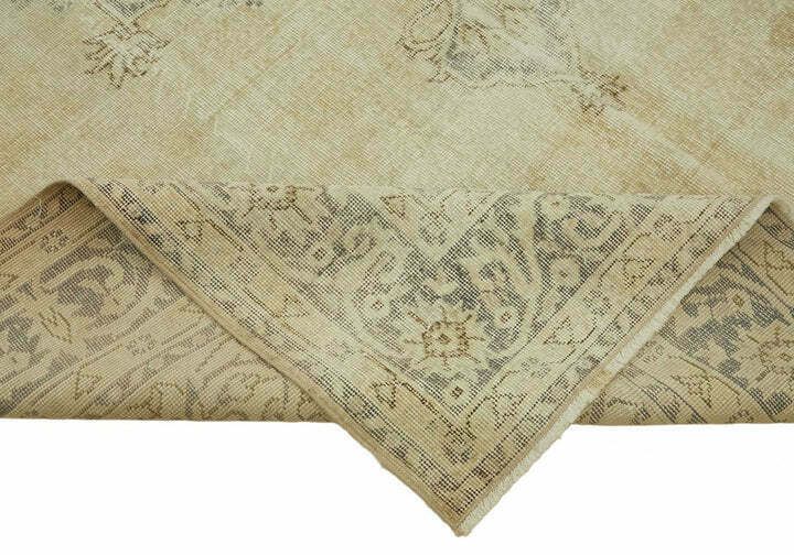 Handmade Beige Turkish Vintage Area Rug 216 Cm X 310 Cm photo vinterior