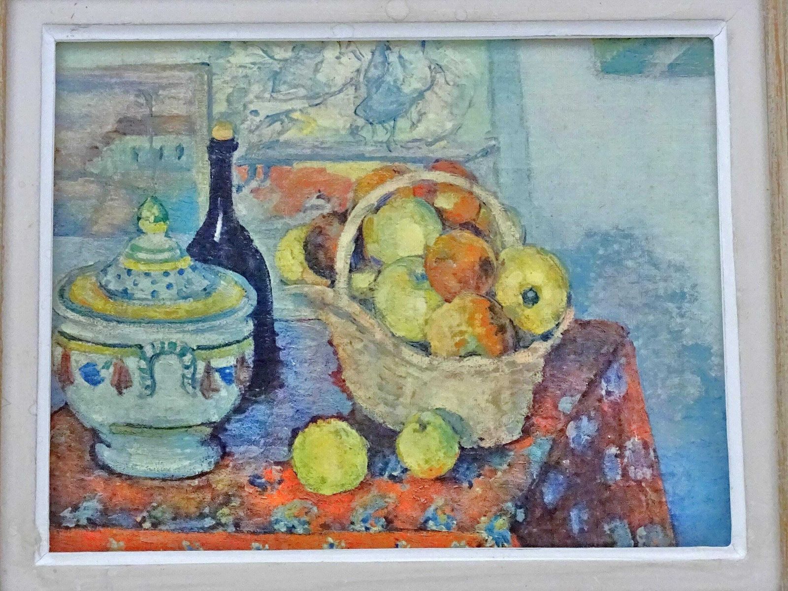 Vintage French Les Editions Braun And Cie Official Framed Reproduction Picture Of Cezanne Still Life Fruit, Le Louvres Painting Collection photo furniture