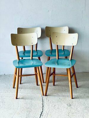 Eetkamerstoelen Van Ton, Ca. Jaren 1960, Set Van 4 photo for sale