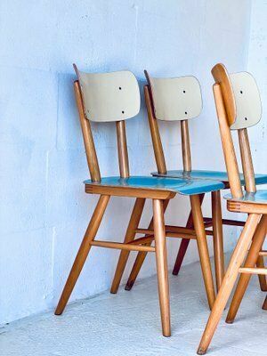photo for sale Eetkamerstoelen Van Ton, Ca. Jaren 1960, Set Van 4
