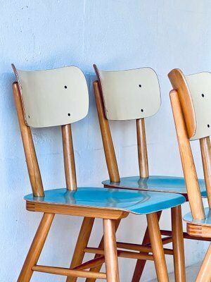 740.0 Eetkamerstoelen Van Ton, Ca. Jaren 1960, Set Van 4 photo