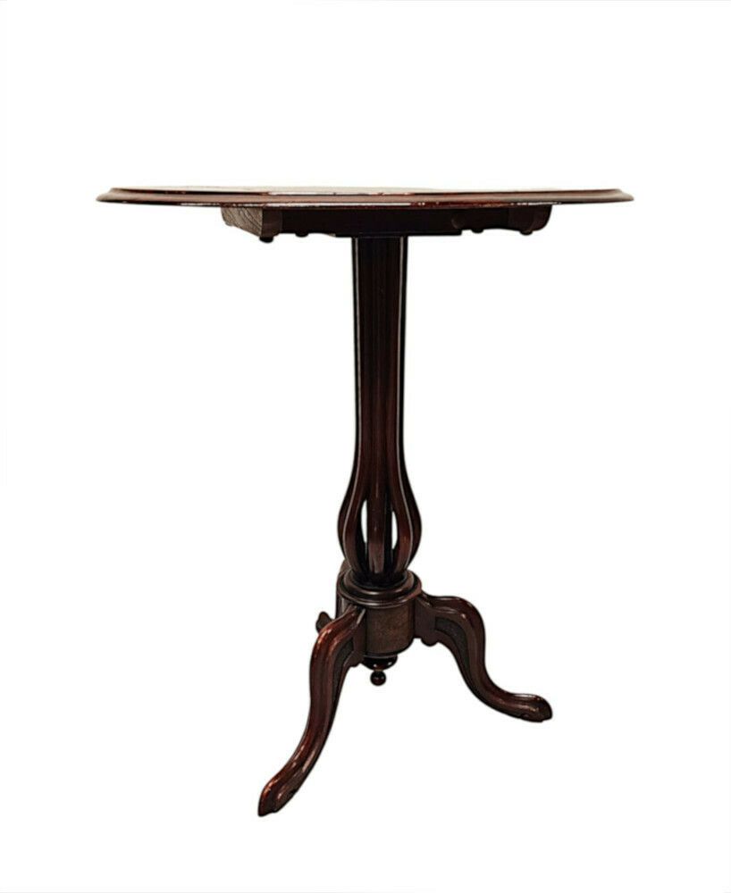 A Stunning 19th Century Marquetry Inlaid Flip Top Occasional Or Lamp Table photo vintage