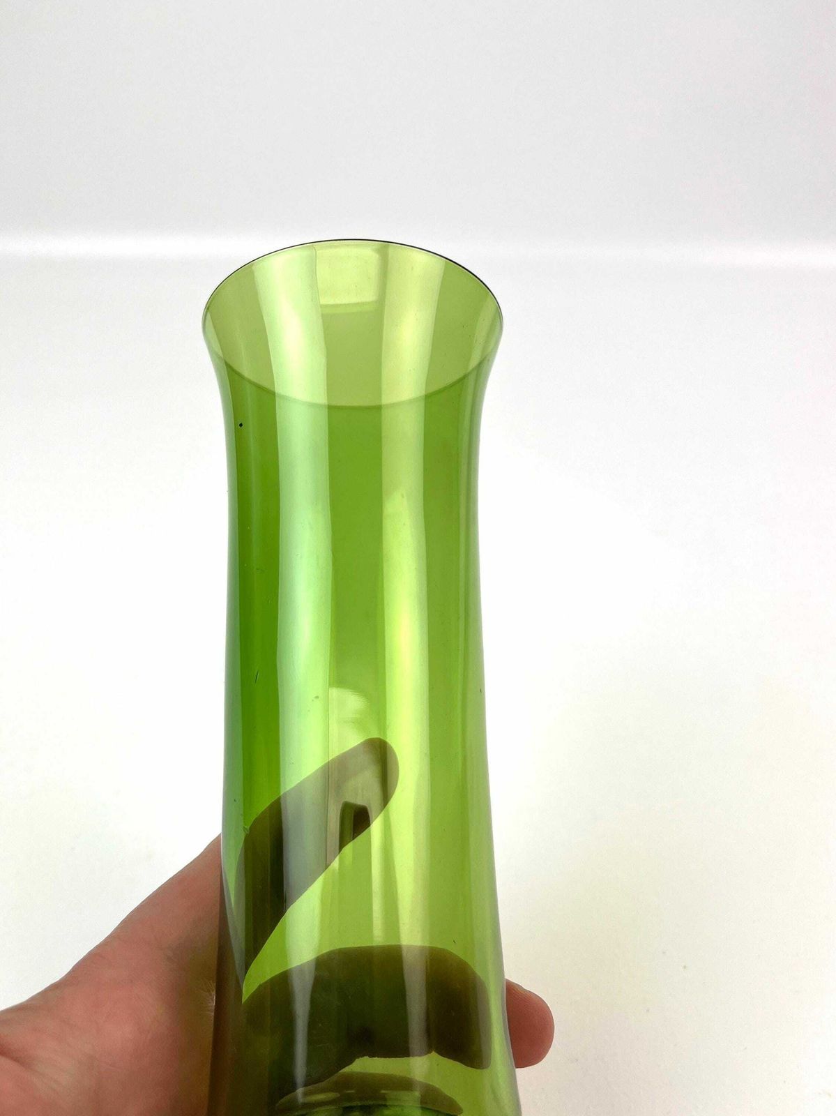 Rare Green Glass Space Age Mid Century 800 Silver Mount Vase Mäki Matti 1962 photo Home Decor