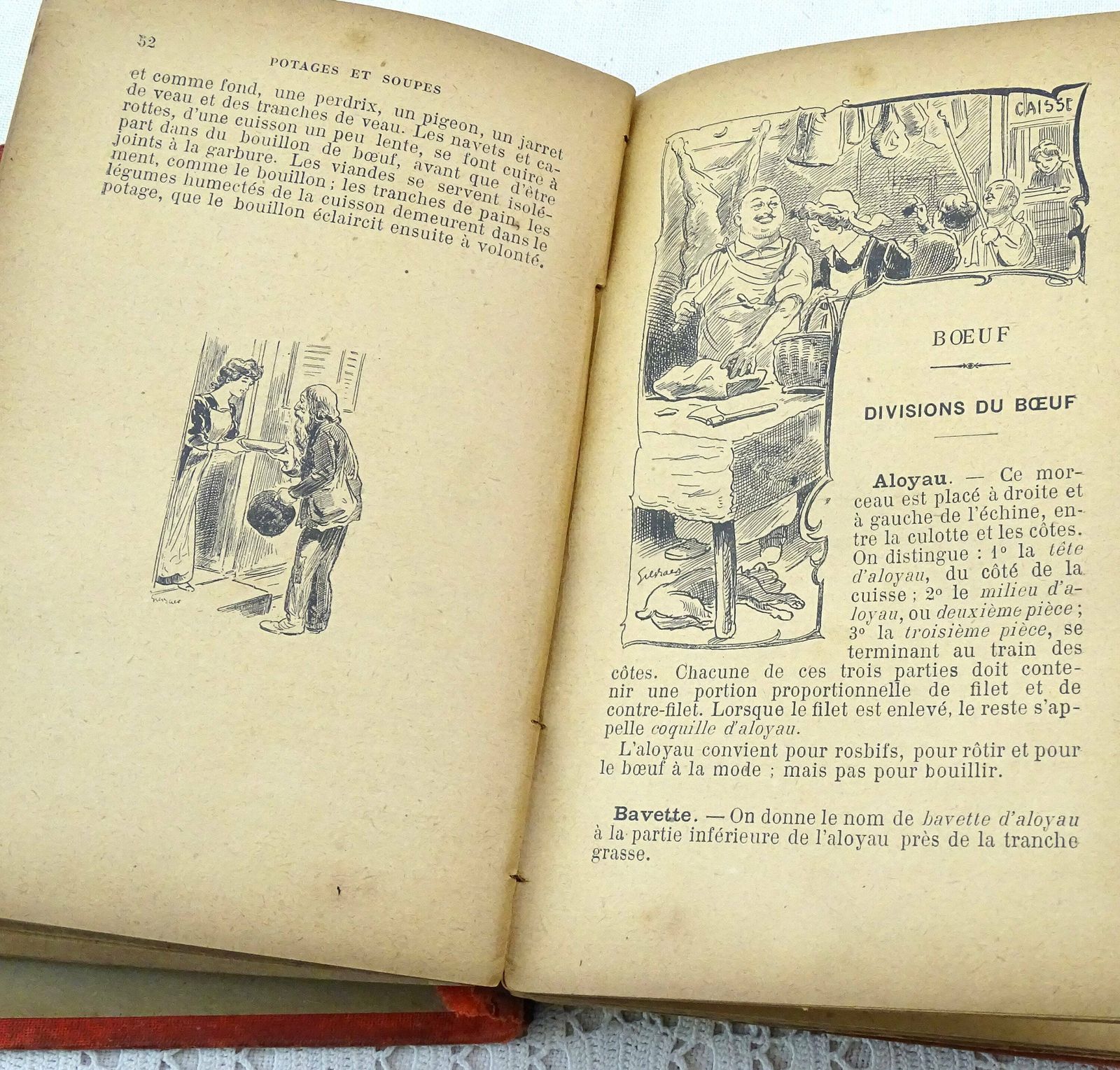 Antique French Well Used Cookbook Guide De La Bonne Cusiniere, Written In French, Vintage Cuisine Cooking From Paris France, Old Recipes photo 77.0