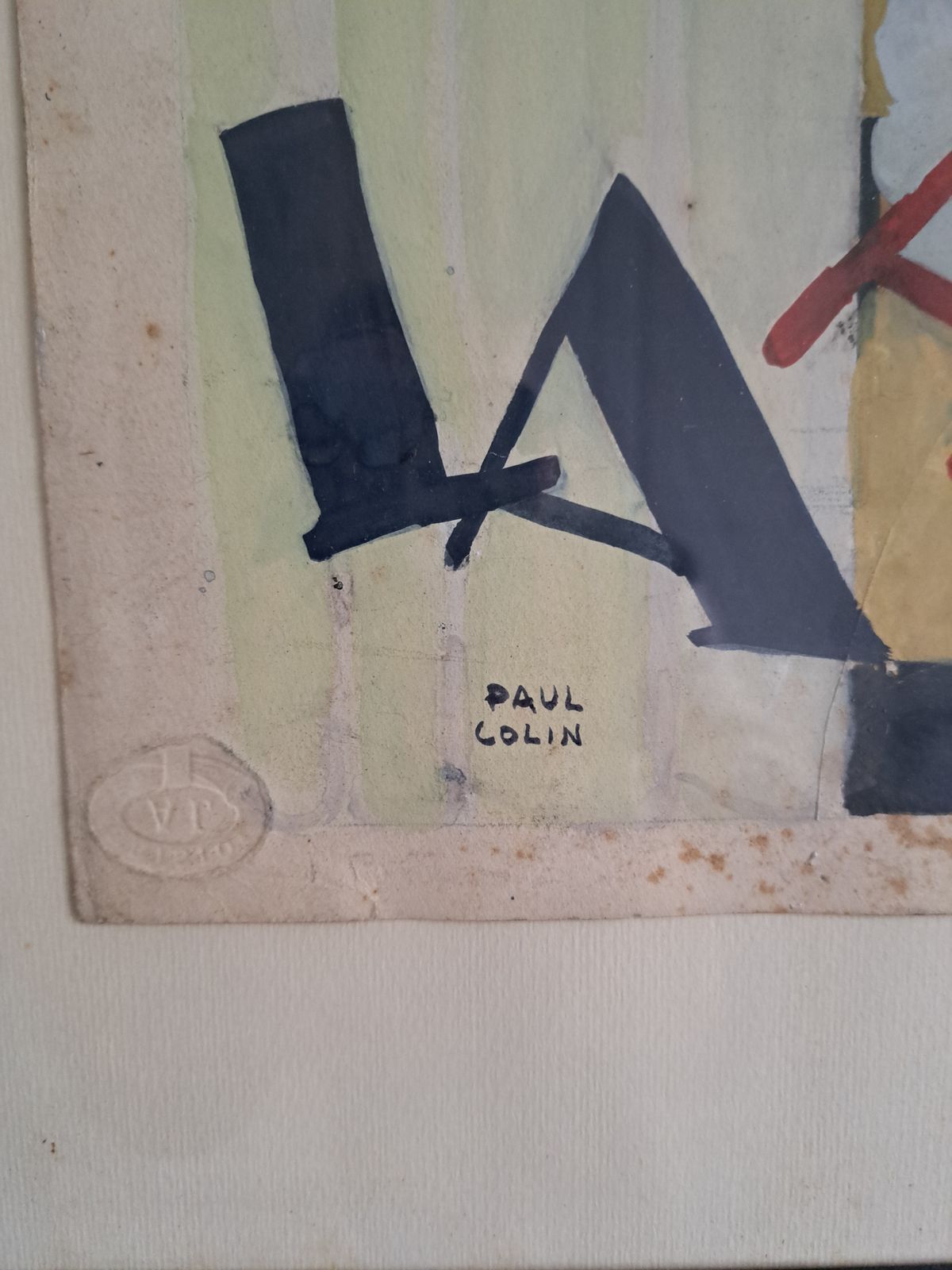 A Most Rare Tempera Painting By The Master Of Art Deco Posters Paul Colin photo 1250.0