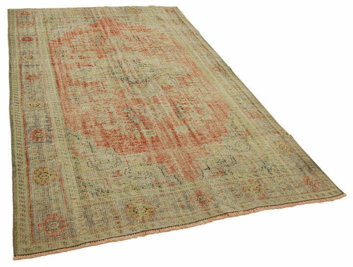 Handmade Beige Turkish Vintage Area Rug 190 Cm X 297 Cm photo furniture