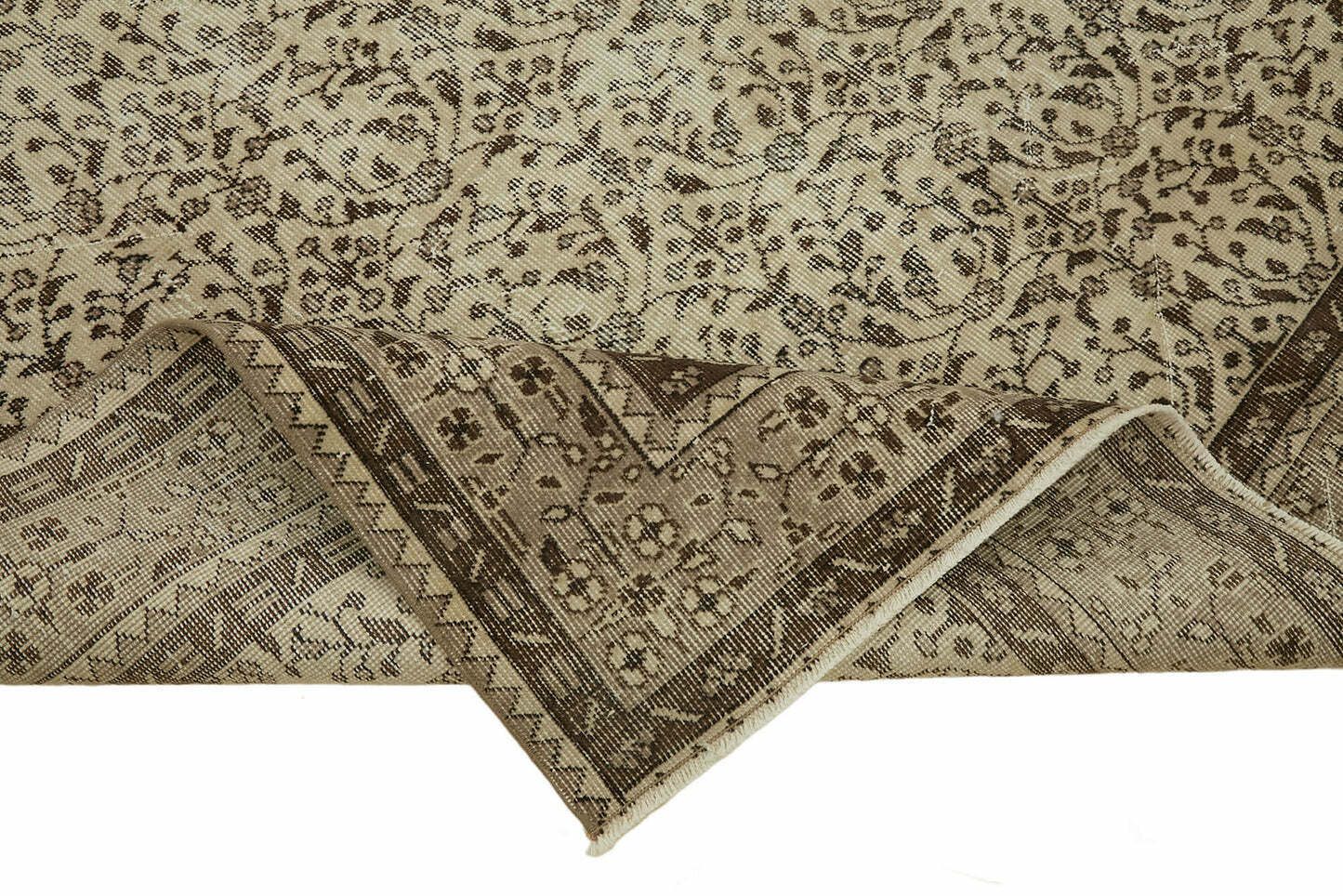 Handmade Beige Turkish Vintage Area Rug 200 Cm X 304 Cm photo vinterior