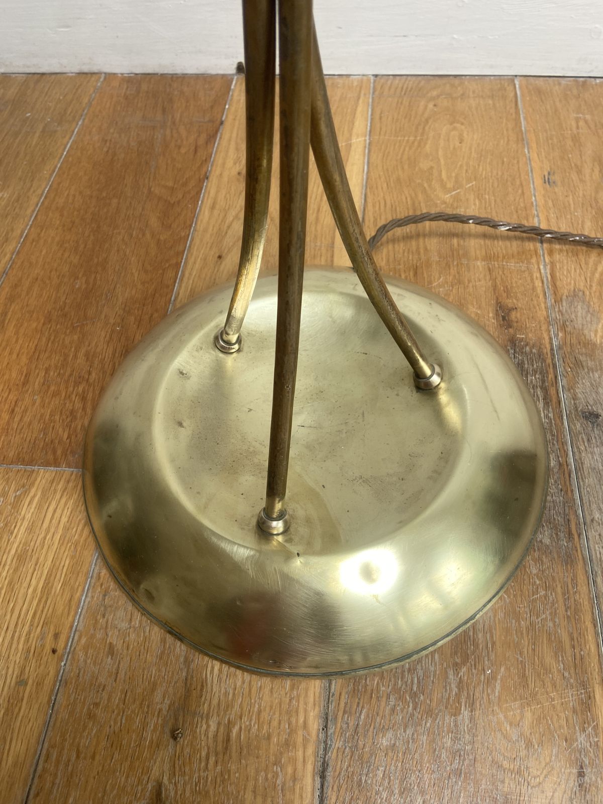 German Mid Century Three Flex Arm Brass Floor Lamp 1950s Tüten Stehlampe photo 1100.0