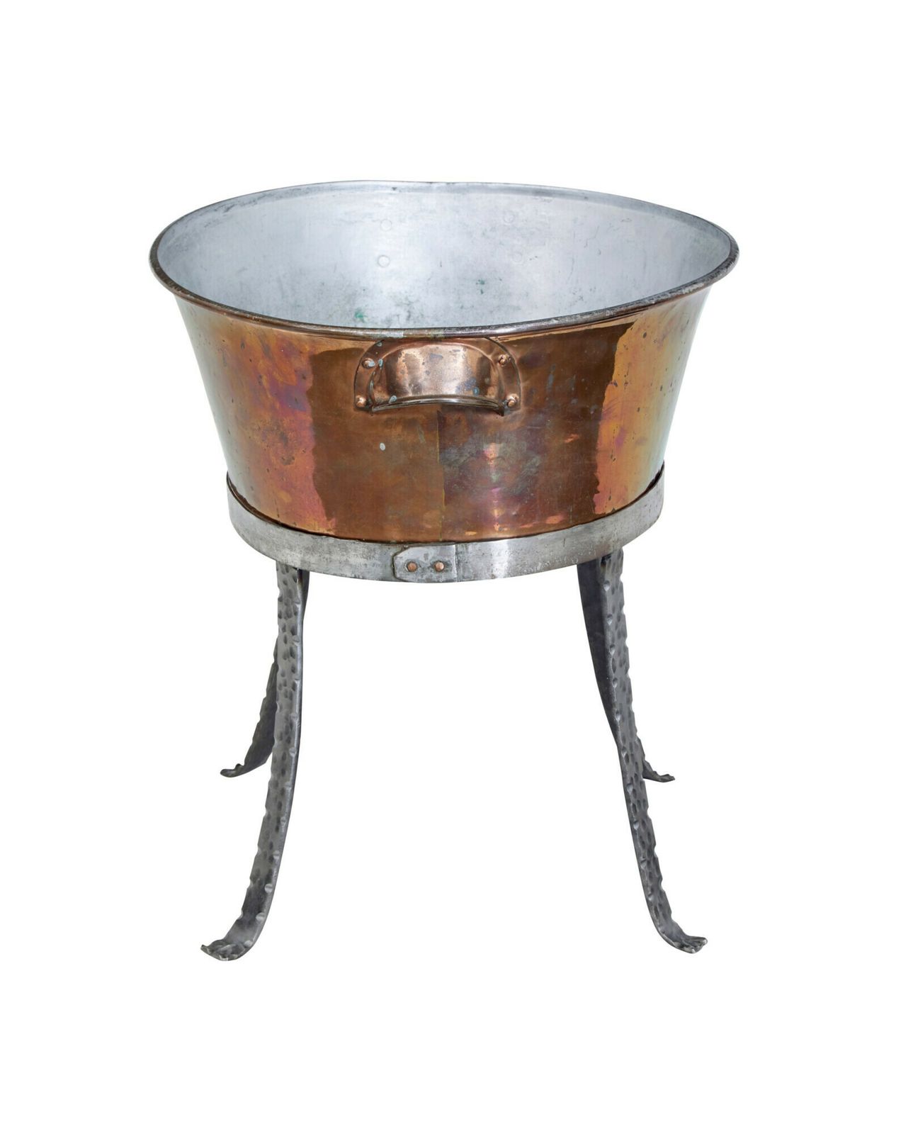 19th Century Arts And Crafts Copper Bowl On Stand photo Home Decor
