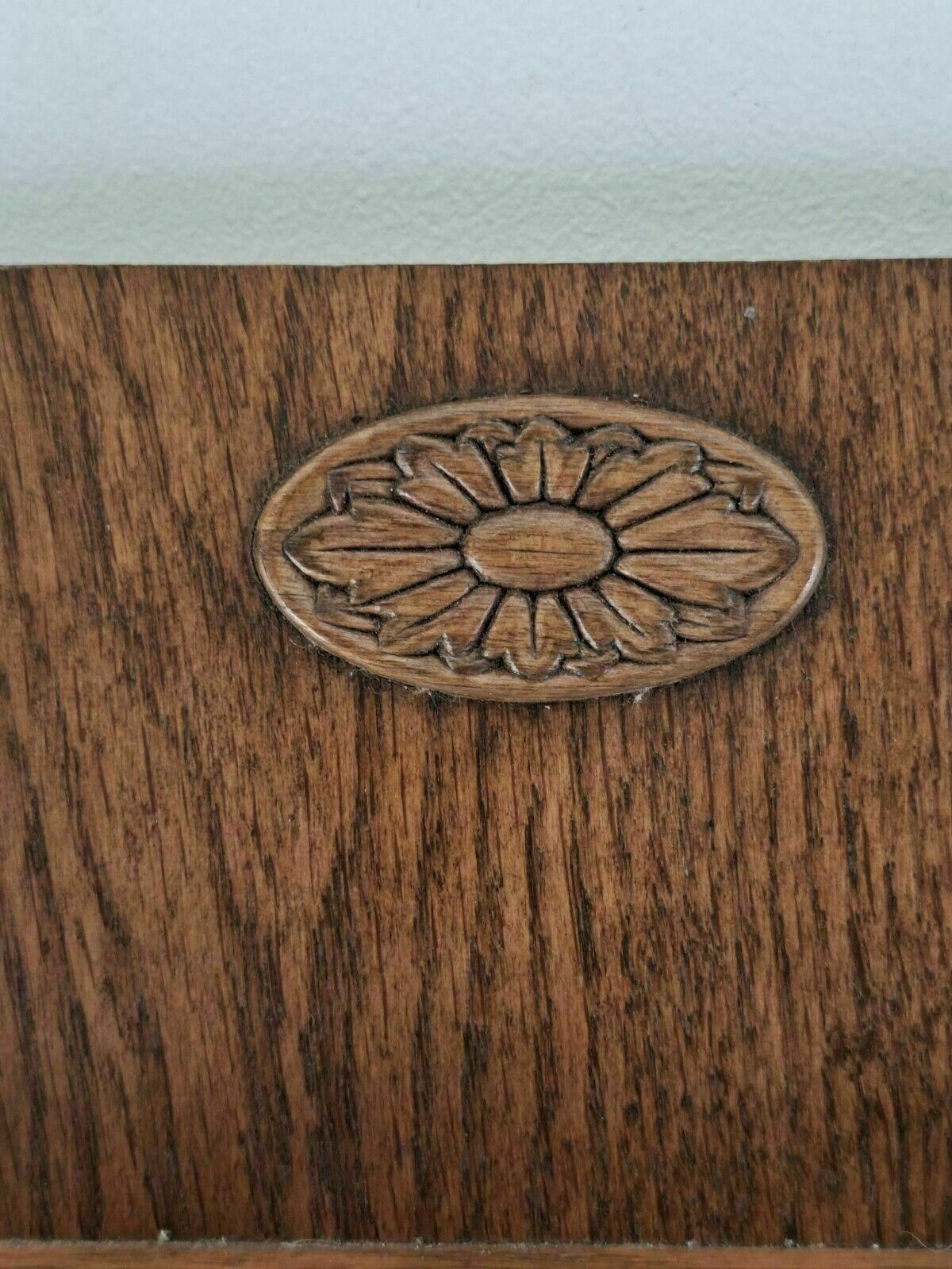 Vintage Carved Wooden Spoon Display Wall Hanging Acorn & Oak Leaves photo furniture