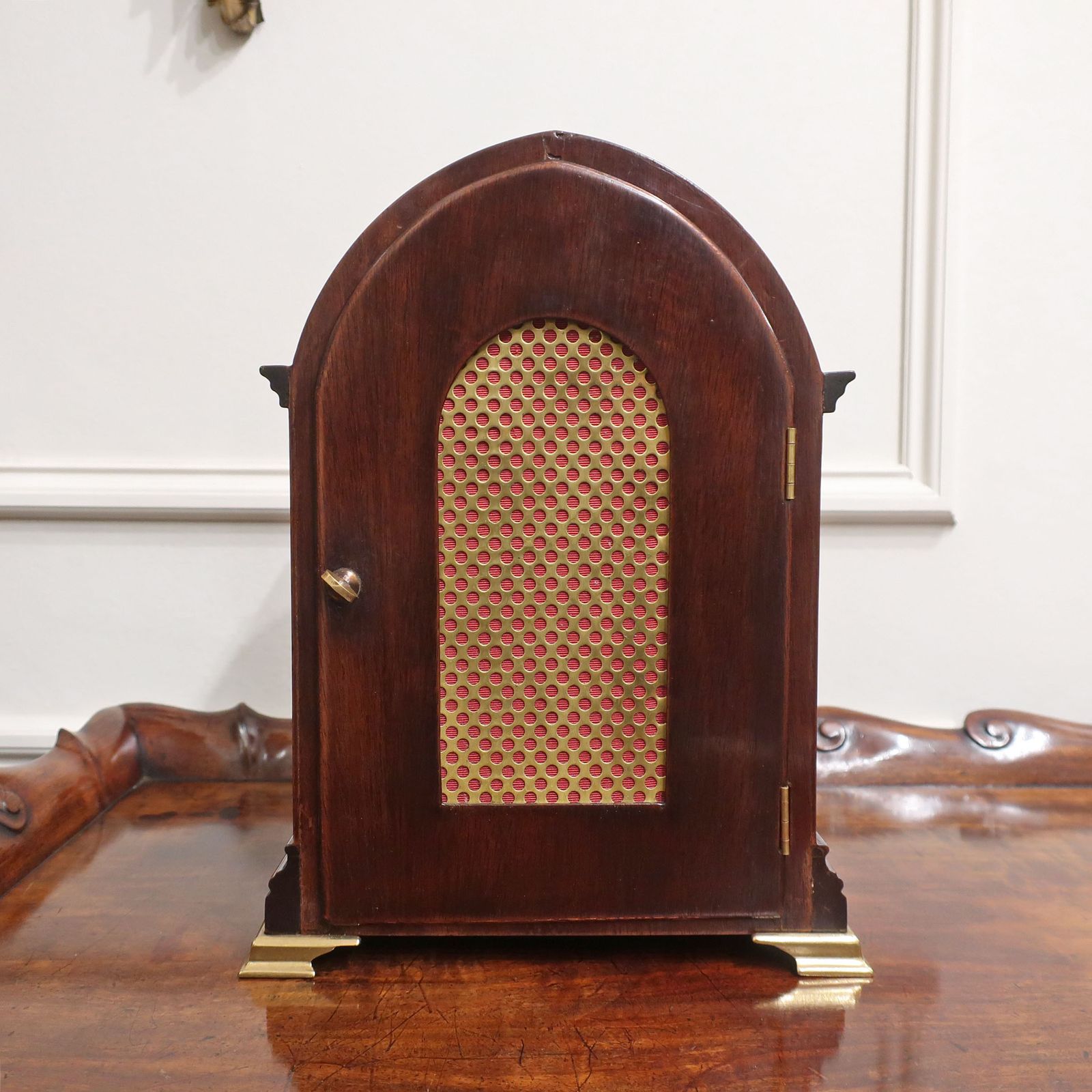 German Victorian Mahogany Ting Tang Mantel Clock By W&H photo furniture