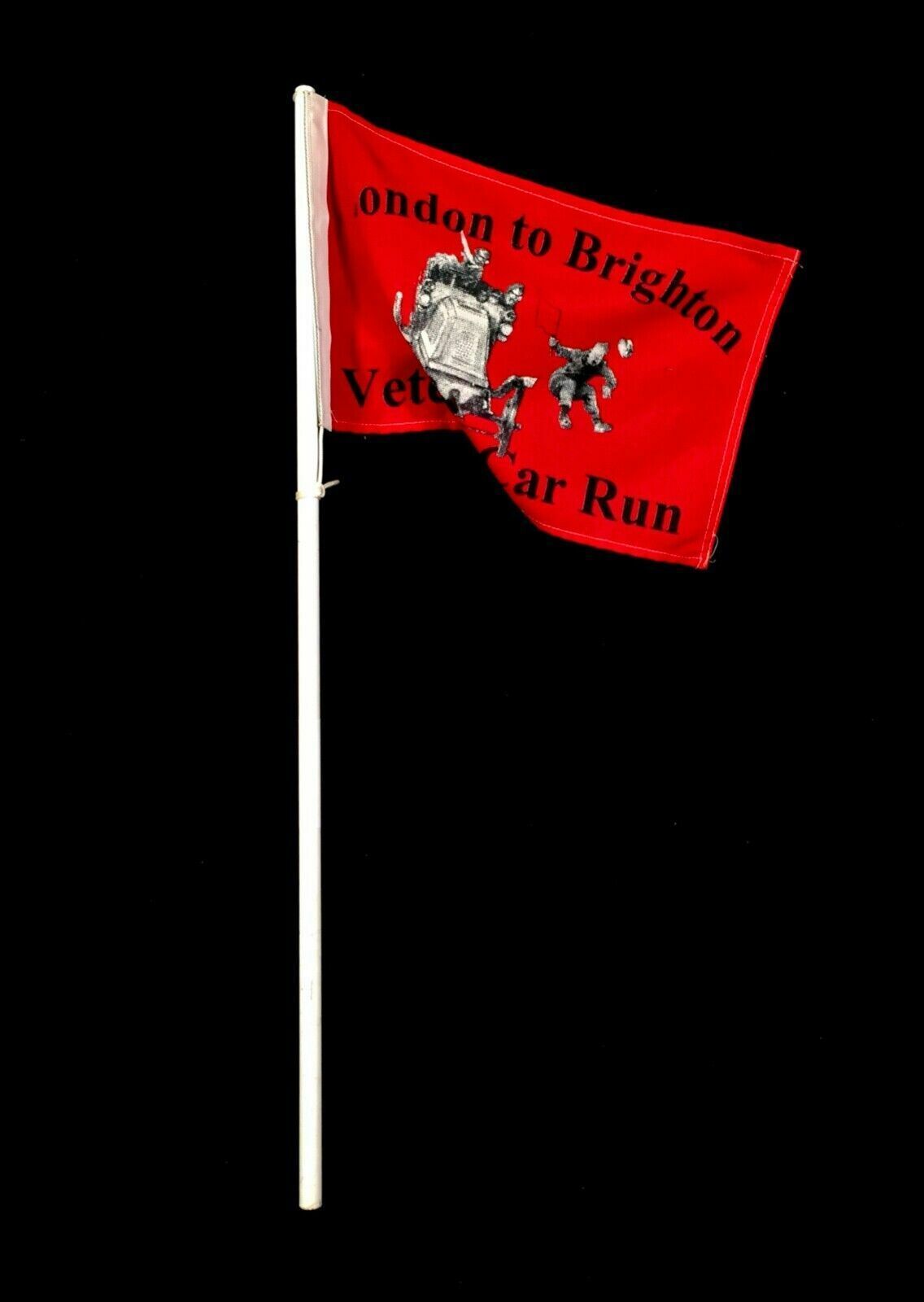 Antique Automobile Memorabilia   London To Brighton Veteran Car Run Flag C.1980