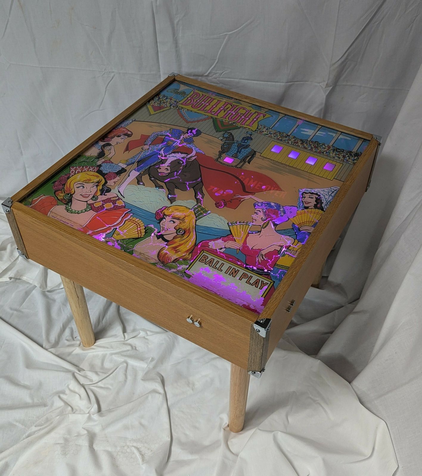 "Bullfight"Pinball Machine Backglass Table. photo Furniture