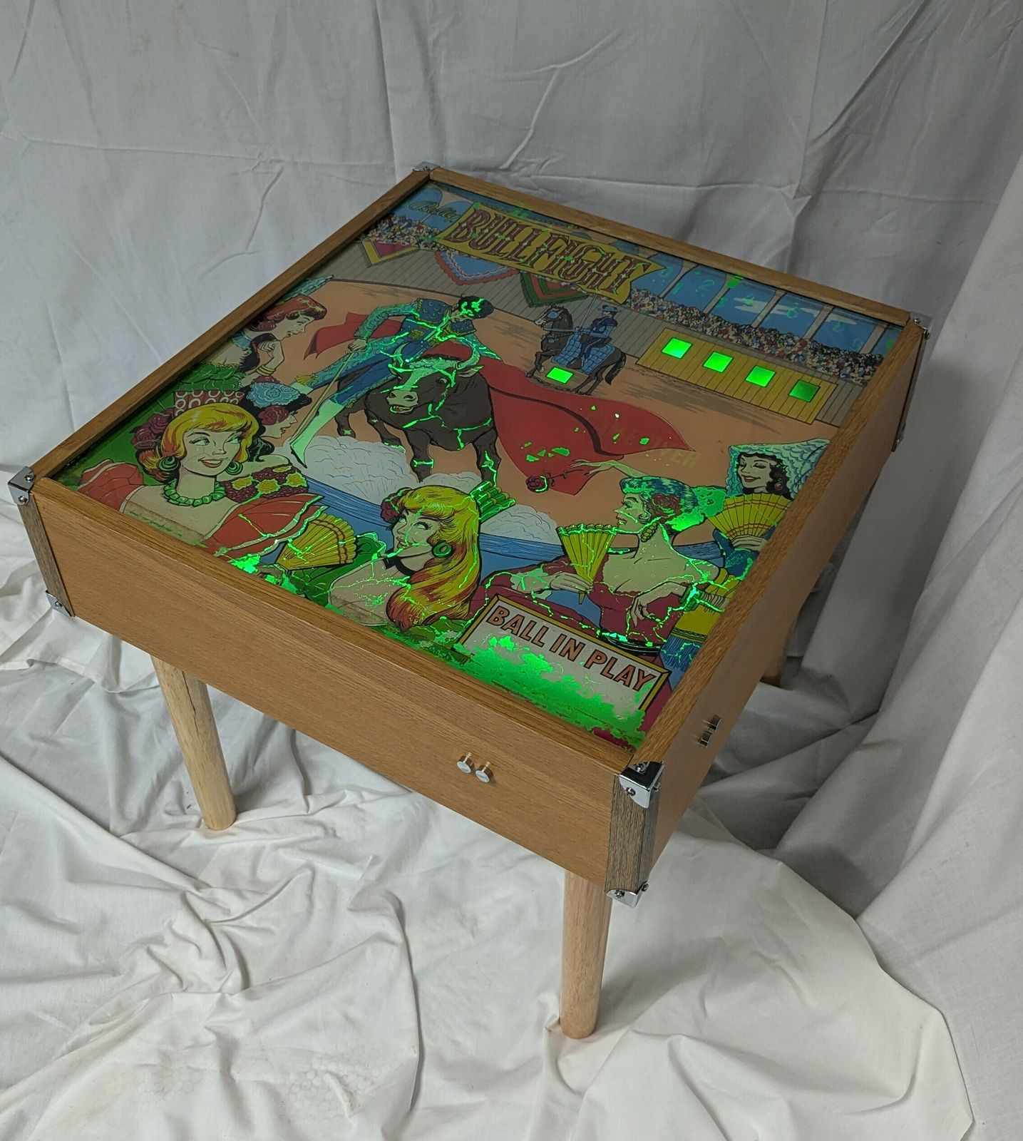 "Bullfight"Pinball Machine Backglass Table. photo vinterior