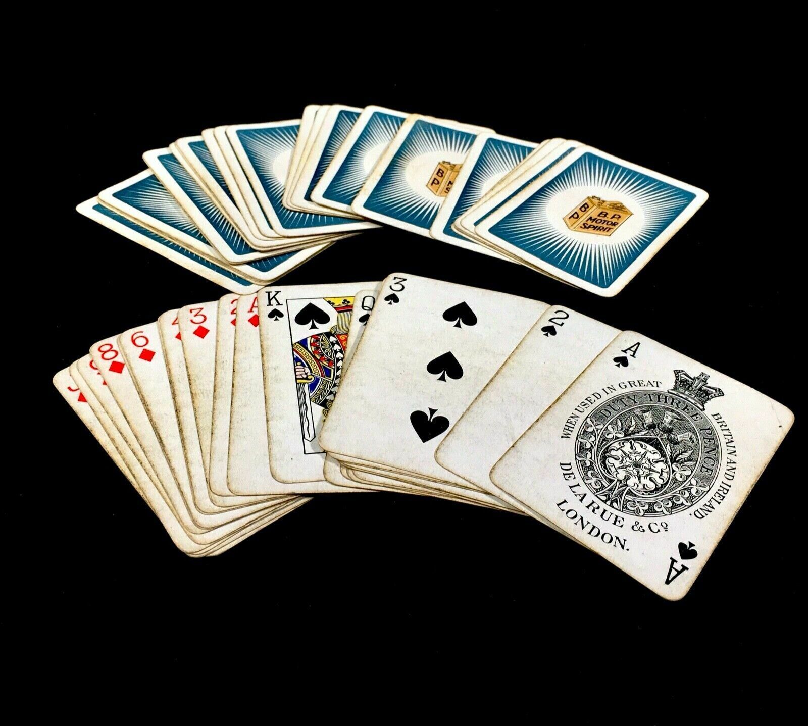 Antique Automobile   Rare Complete Set Of Playing Cards By Bp British Petroleum photo vintage