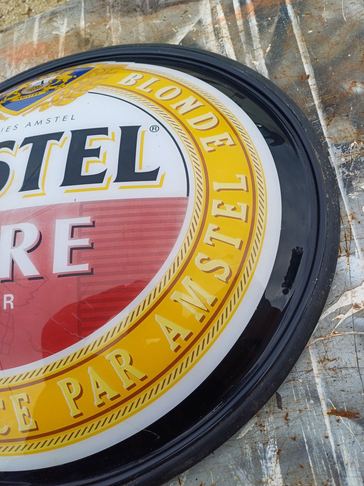 Amstel Domed Advertising Sign, 1970s photo furniture