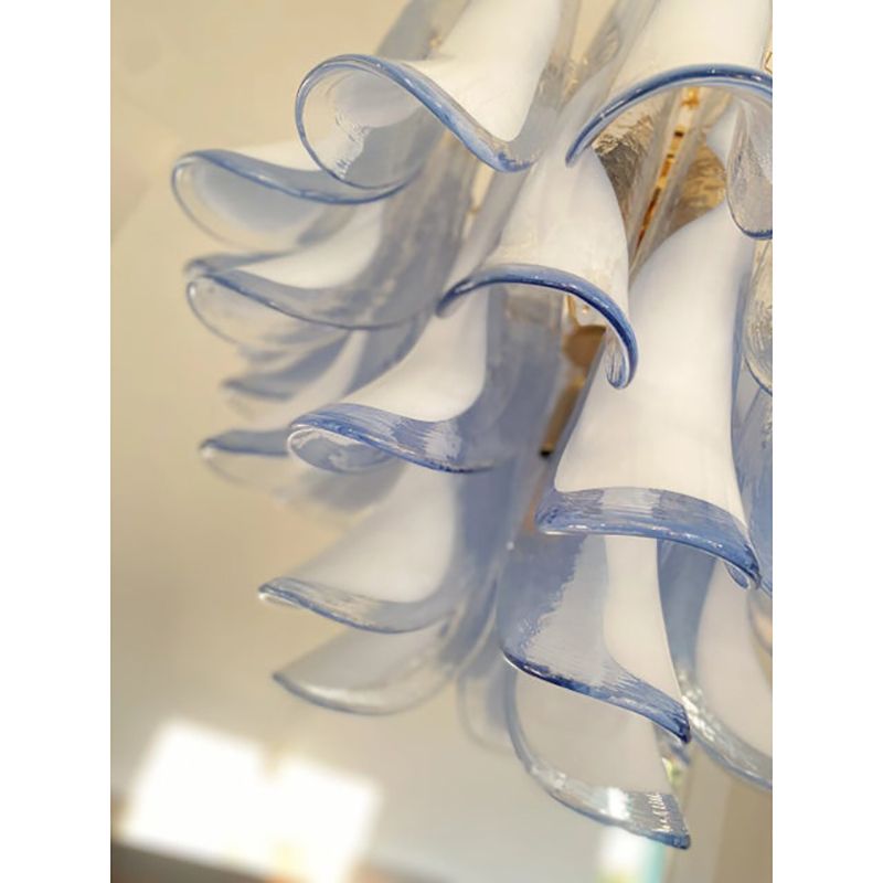 Blue “Selle Petali” Murano Style Glass Sputnik Chandelier photo 3600.0
