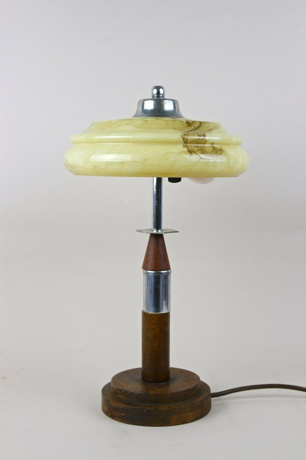 Art Deco Table Lamp With Glass Lampshade, 20th Century, Austria Ca. 1930 photo 1195.0