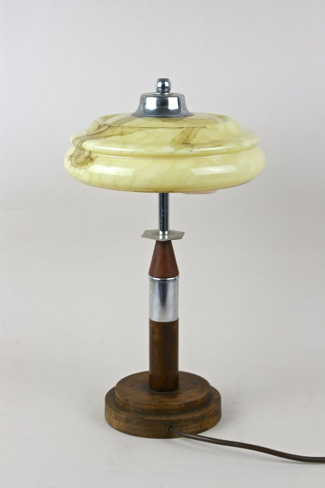photo furniture Art Deco Table Lamp With Glass Lampshade, 20th Century, Austria Ca. 1930