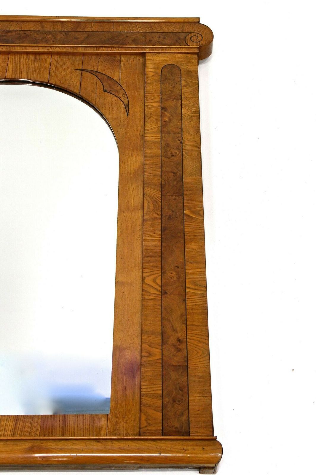 3050.0 19th Century Biedermeier Wall Mirror, Ash/ Burr Walnut   Bohemia Ca. 1860 photo