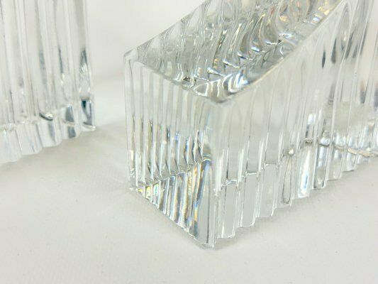 Mid Century Crystal Glass Bookends, 1970s, Set Of 2 photo 207.0