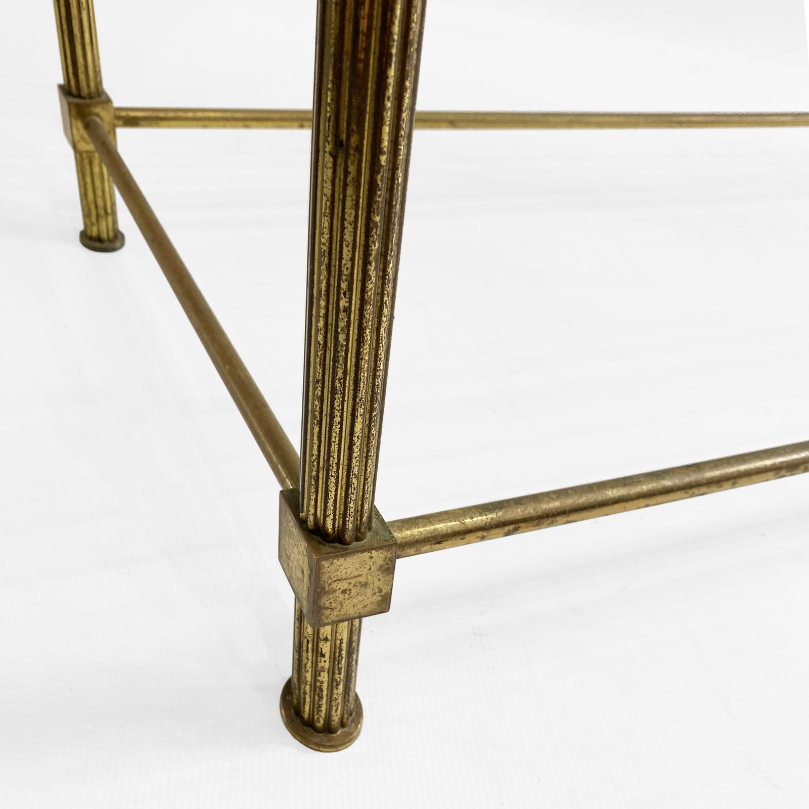 photo furniture Aldo Tura Brass Coffee Table 1960s Midcentury Glass Neoclassical