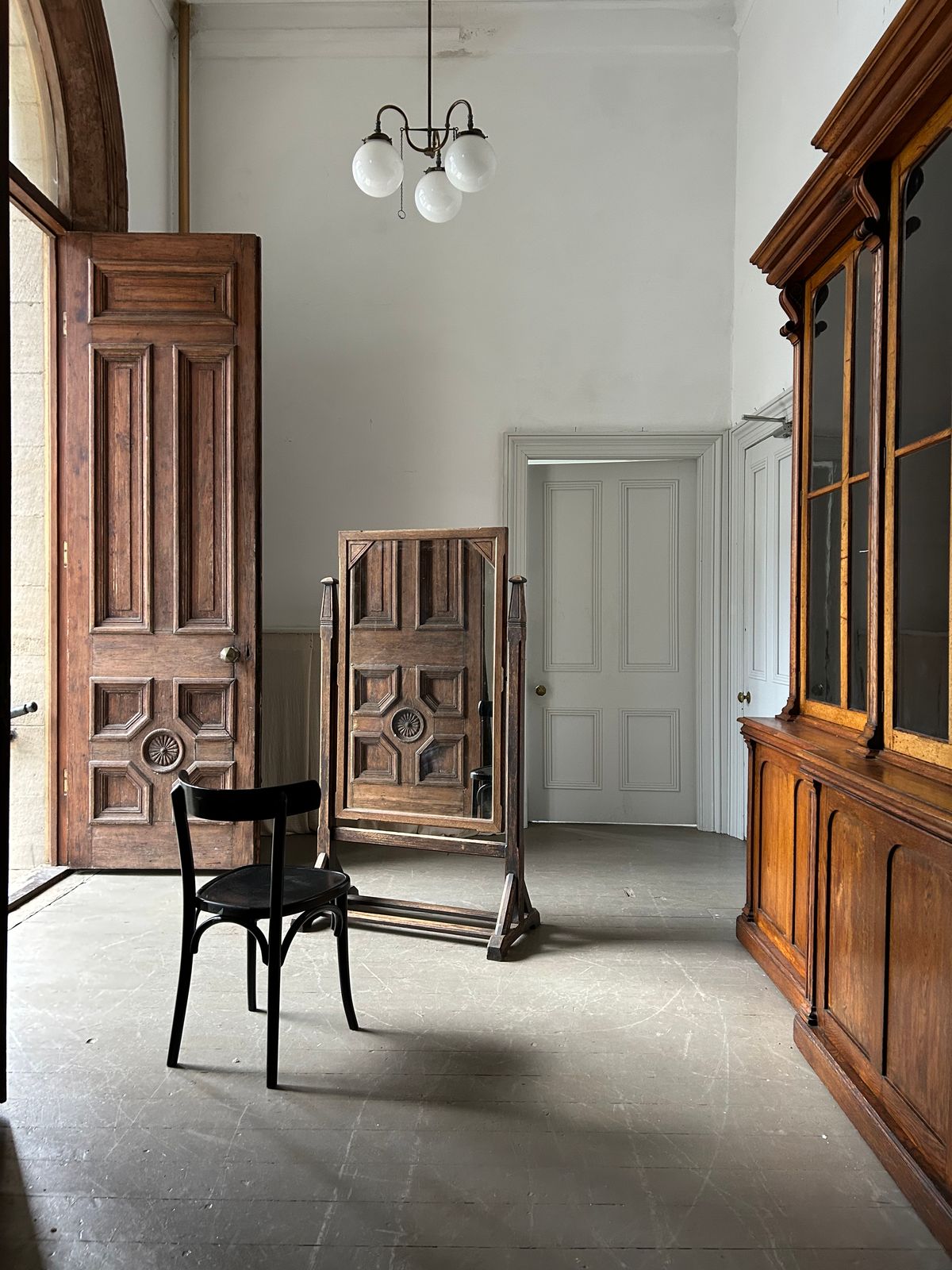 19th Century Reformed Gothic Dressing Mirror photo furniture
