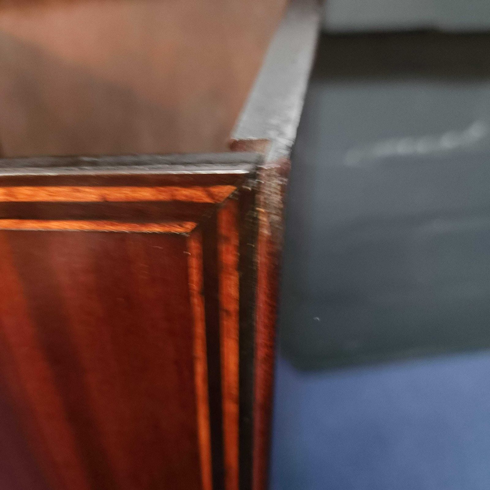 photo furniture Inlaid Mahogany Georgian Candle Box. Circa Late 18thc