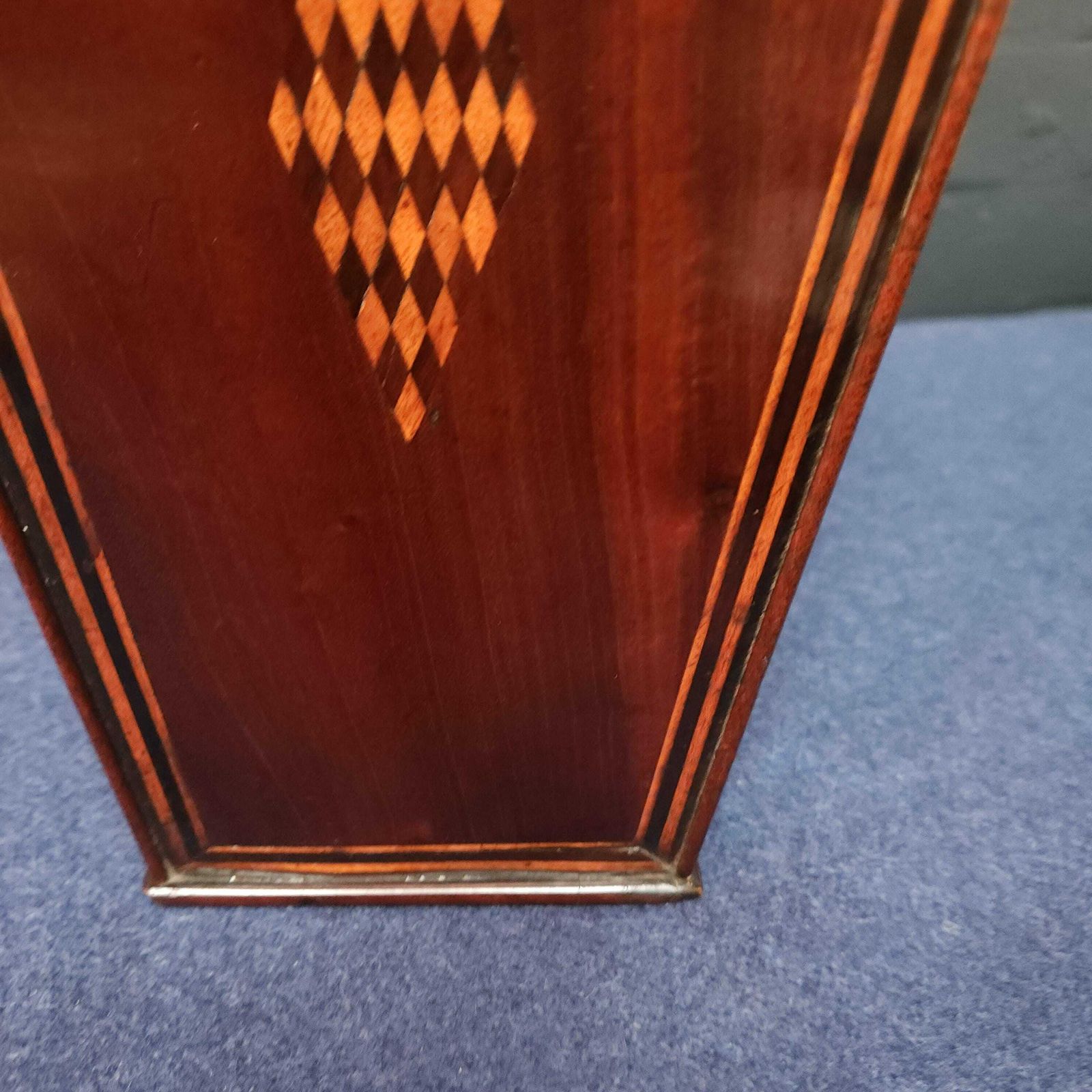 photo for sale Inlaid Mahogany Georgian Candle Box. Circa Late 18thc
