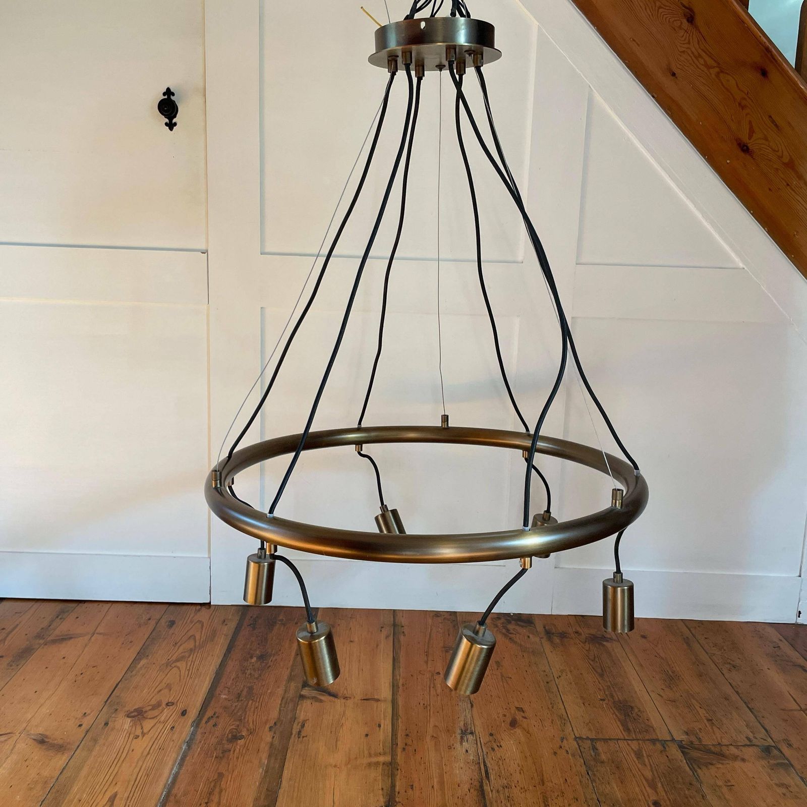 Soho Home Ceiling Light Brass Metal Hanging Large Chandelier Groot Rrp 1500 Round Gold Black Pendent Statement 6 Lights Wire Suspended