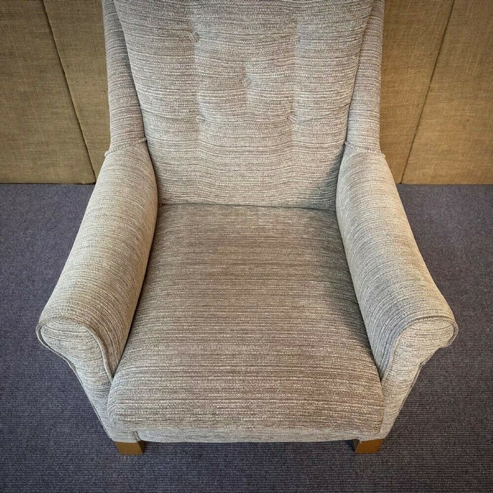 Attractive Royams Chelmsford Grey Upholstered Armchair photo for sale