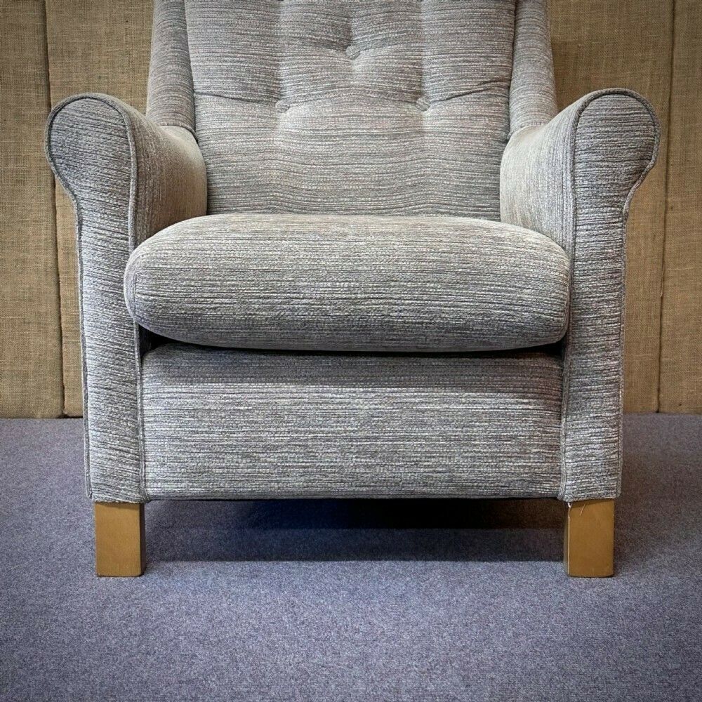 Attractive Royams Chelmsford Grey Upholstered Armchair photo Furniture