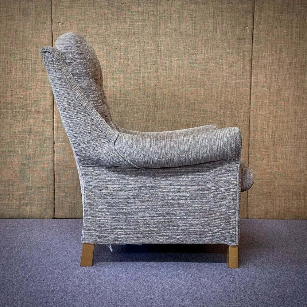 Attractive Royams Chelmsford Grey Upholstered Armchair photo buy