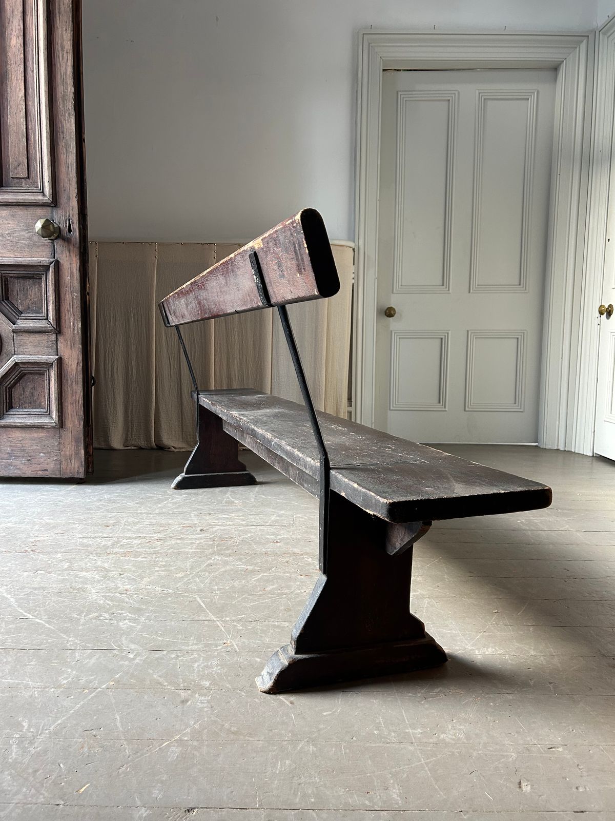 Pair Of 19th Century Pine Benches In Original Condition photo vinterior