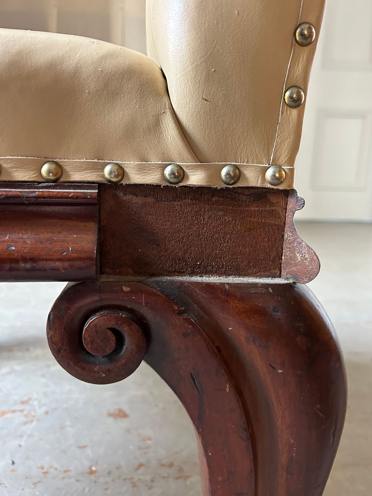 Bold William IV Carved Side Chair photo vintage